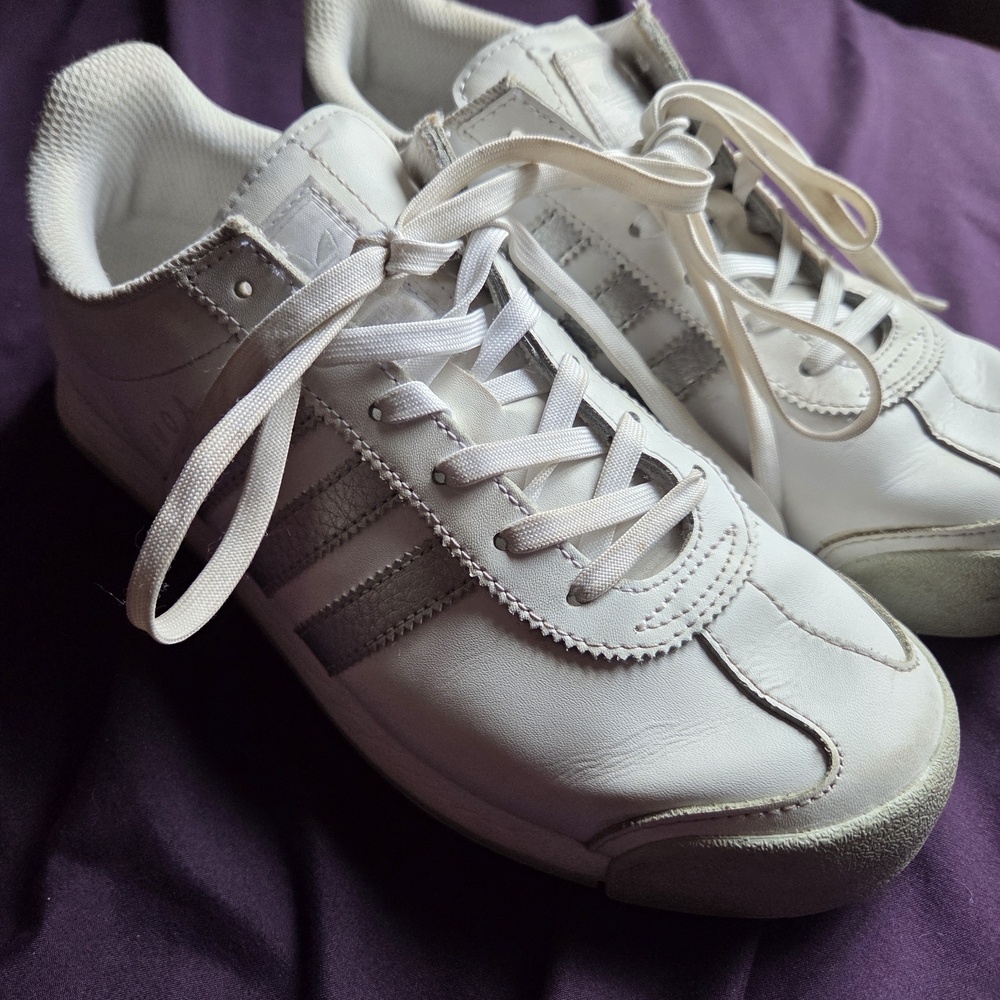 Adidas Samoa White W/ Metallic Silver